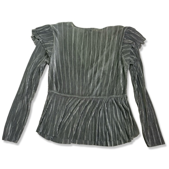⭐️ZARA Black Ruffle Pleated Top - Picture 2 of 5